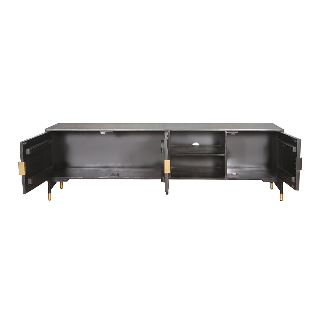 TV cabinet 190 with 3 doors and 2 open compartments