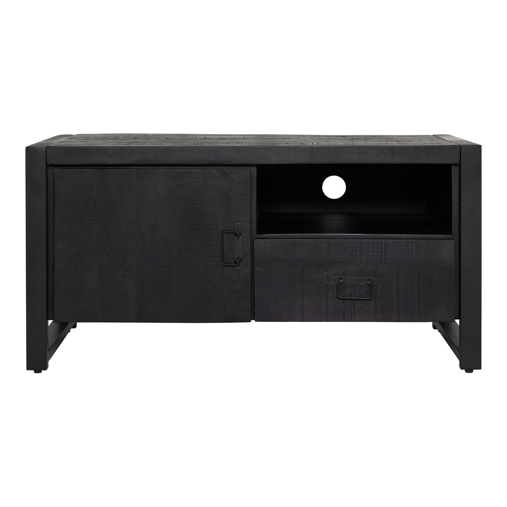 Tv-meubel Boaz Zwart 110 cm | One door and open compartment