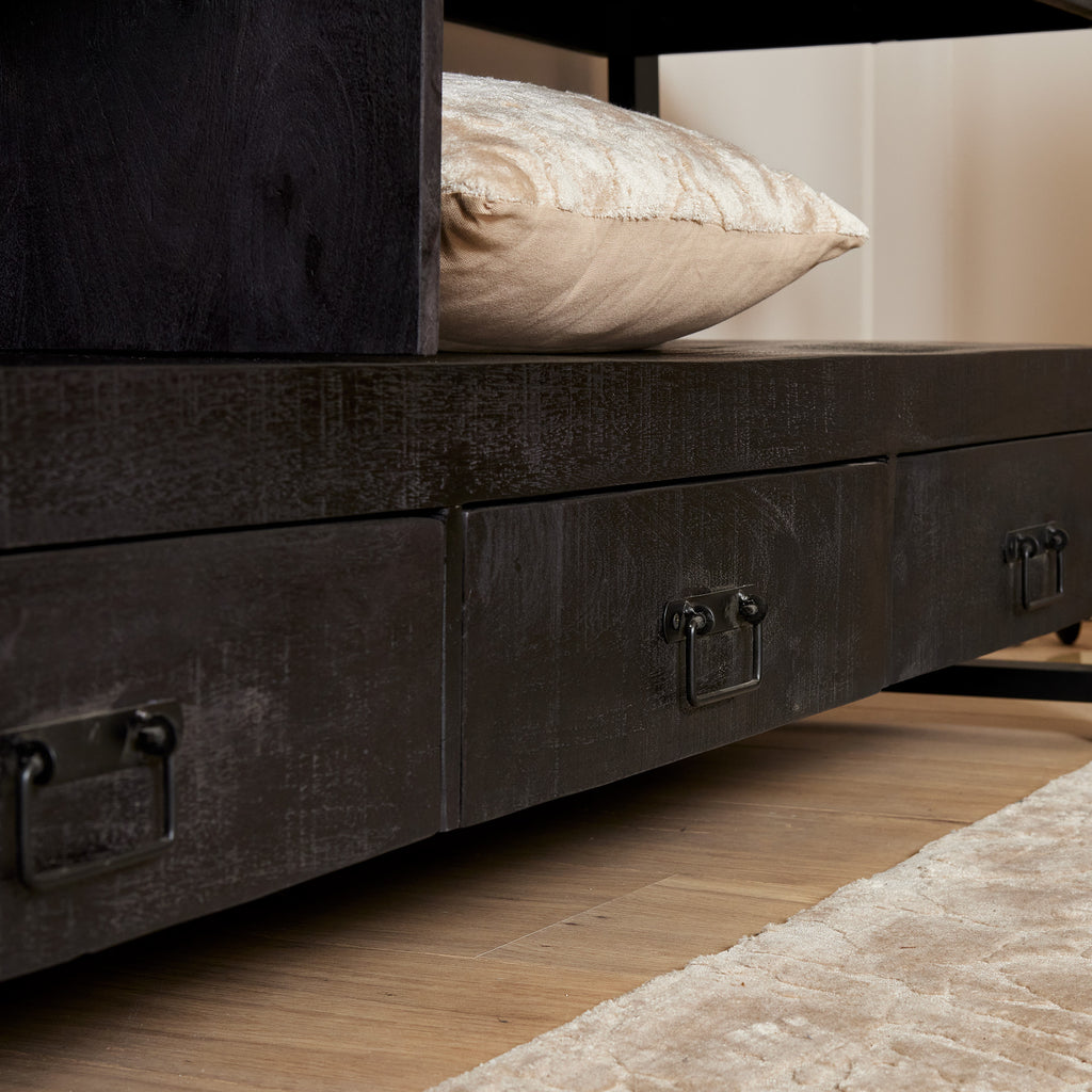 Tv meubel Boaz Zwart | 220 cm