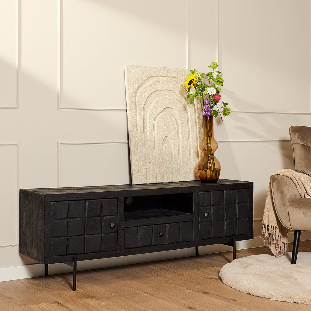 Tv-meubel Brandy Black | 150 cm