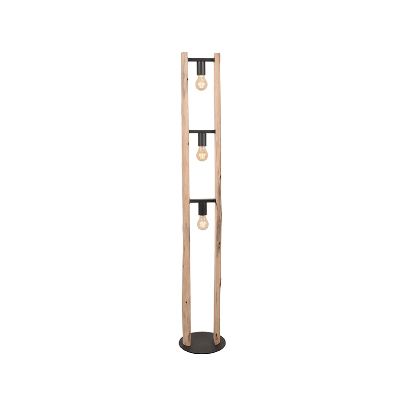 LABEL51 Vloerlamp Woody - Ruw - Hout