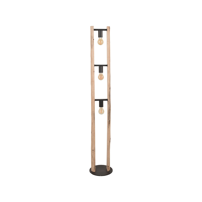 LABEL51 Vloerlamp Woody - Ruw - Hout