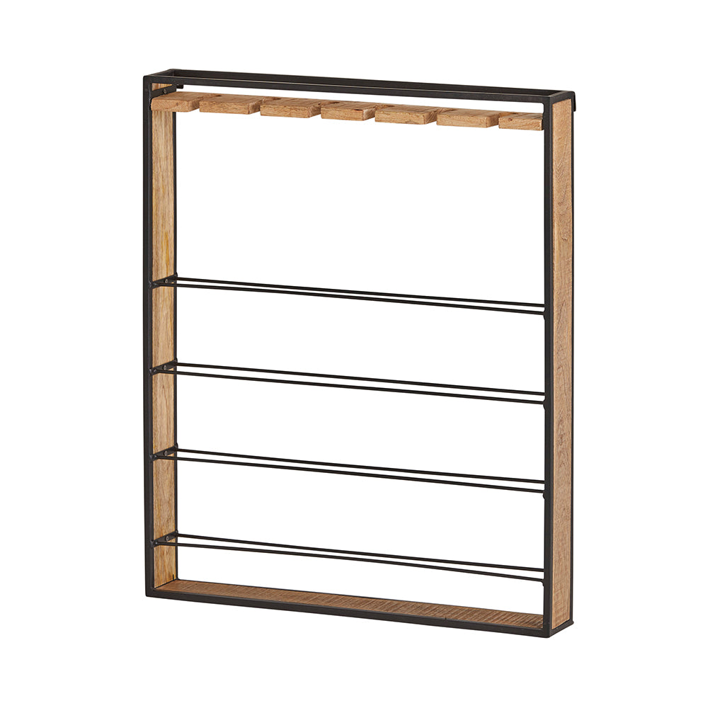 Muur wijnrek vierkant