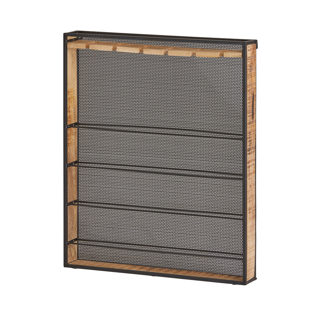 Muur wijnrek vierkant (met achterwand)