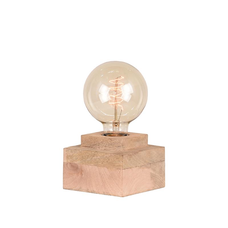 LABEL51 Tafellamp Block - Ruw - Mangohout