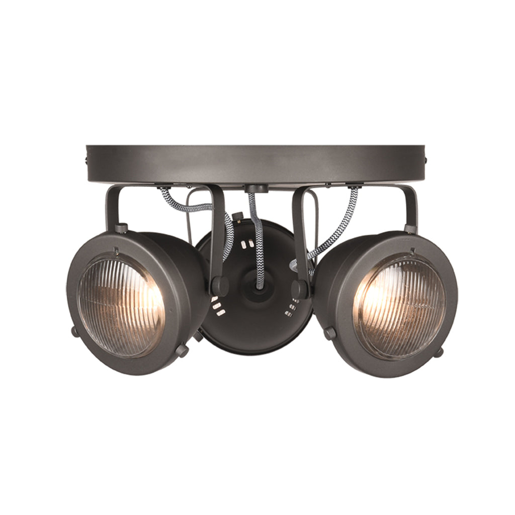 LABEL51 Spot Moto led - Verbrand Staal - Metaal - 3 Lichts