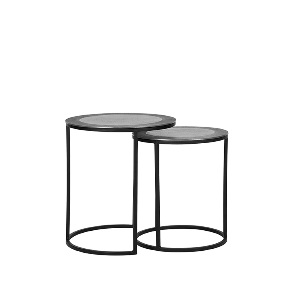 LABEL51 Salontafel Set Pair - Antiek as - Metaal - 40 cm