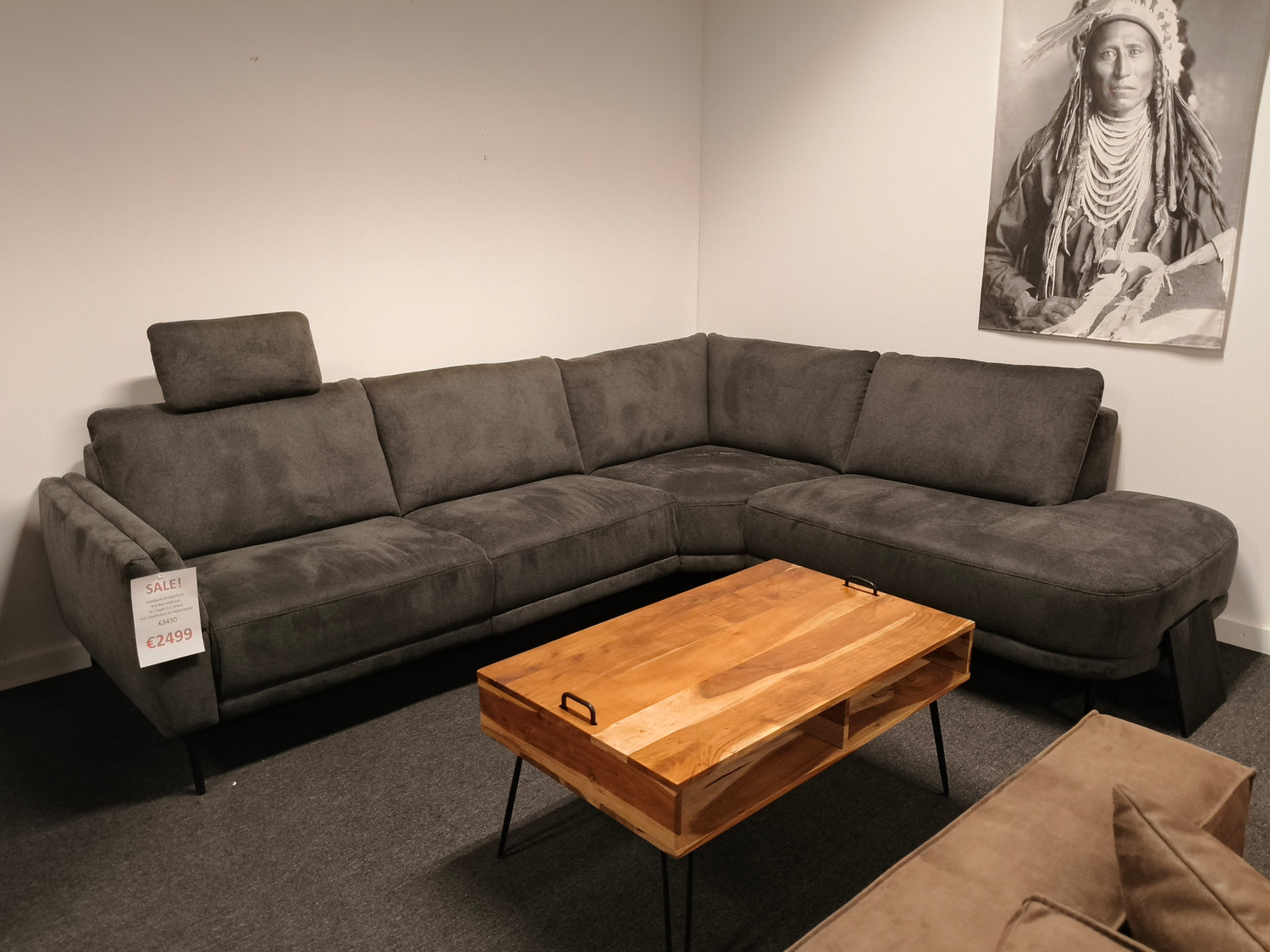 Polipol Hoekbank ZE-EM23125 - Bea Anthrazit - Incl. hoofdsteun en relaxfunctie