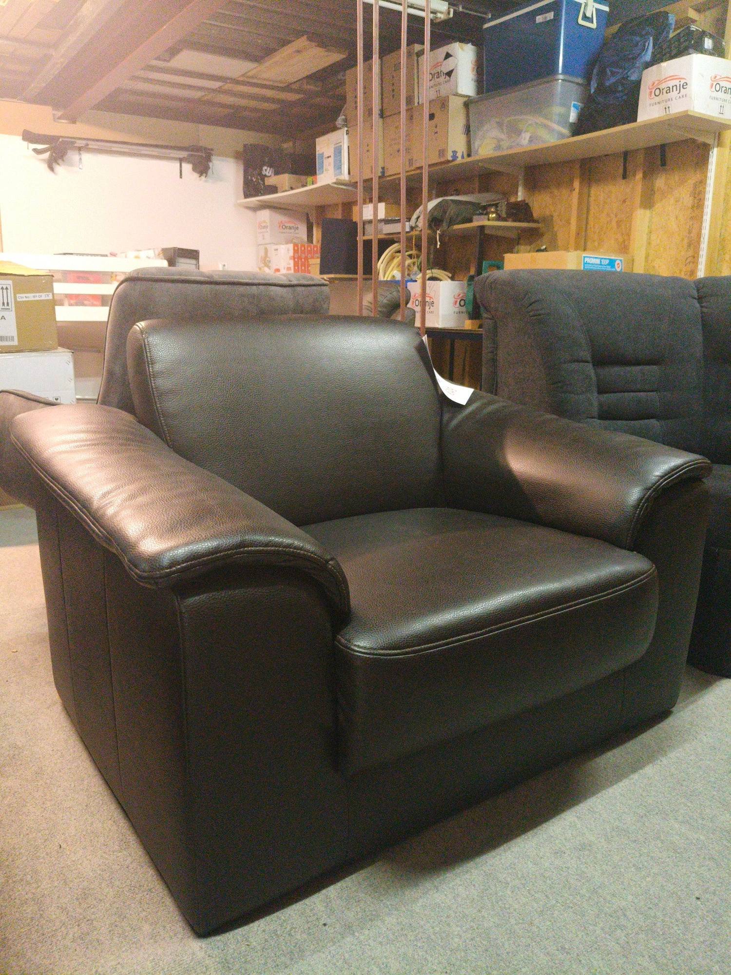 Fauteuil Magnum - Kunstleer Donkerbruin