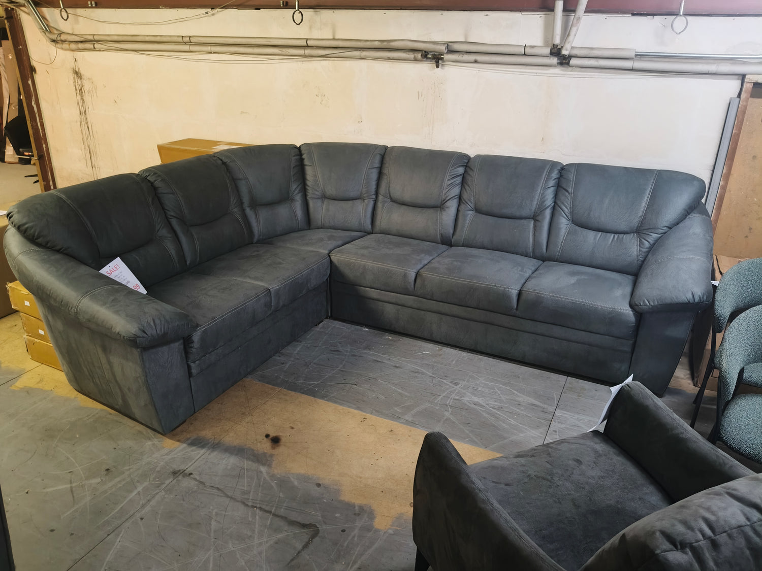 Hoekbank Talos - Stof 610 dark blue - 225 x 282 cm