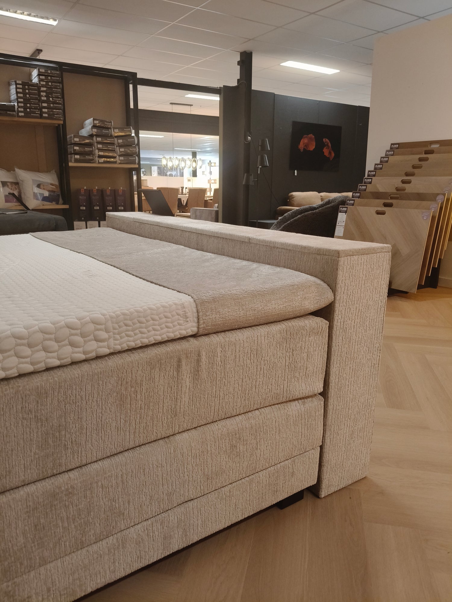 Boxspring Dumas Elektrisch - TV-lift - Fusion 196 Shell - 180x200cm