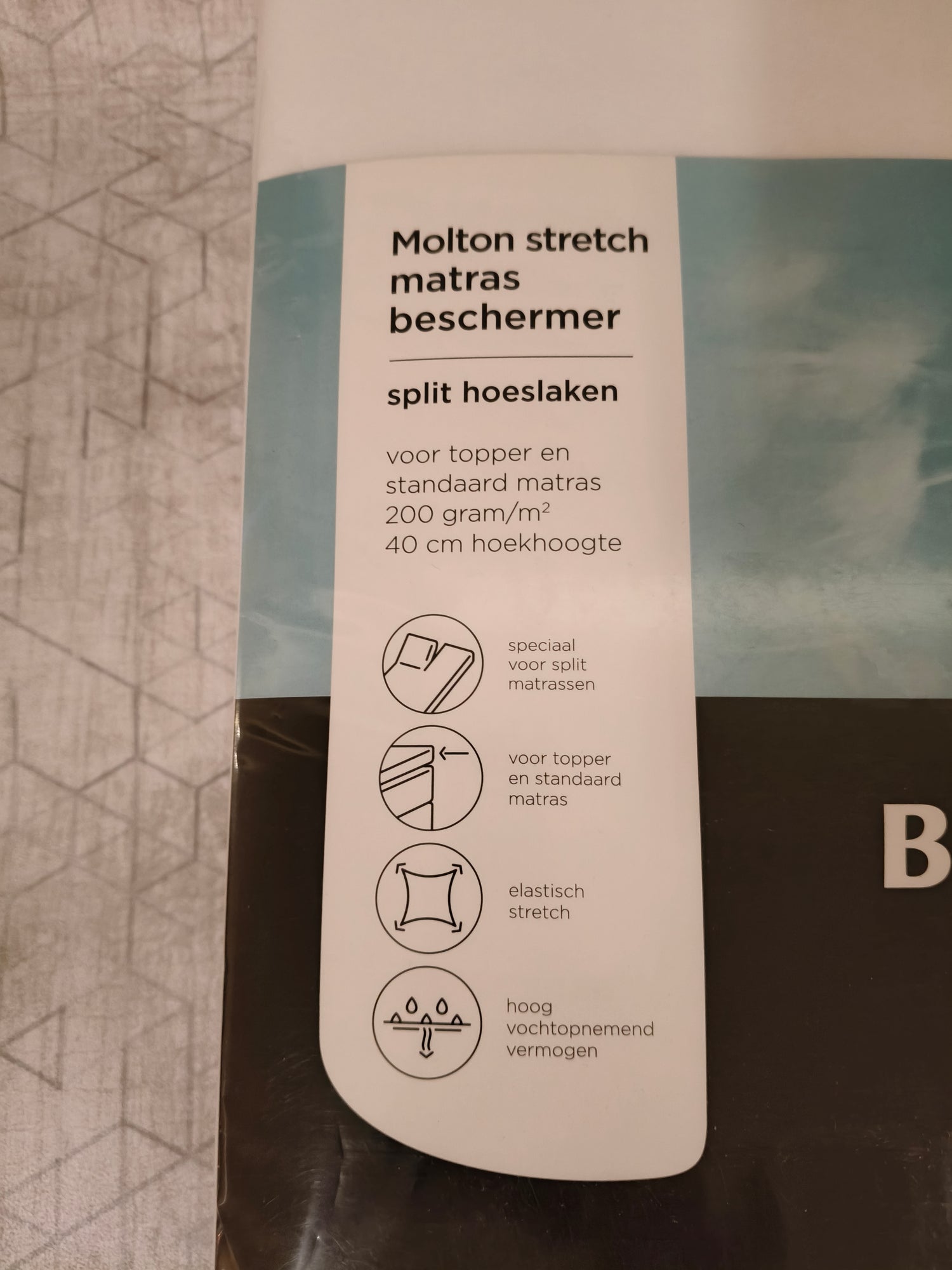 Bonnanotte Molton Stretch Matrasbeschermer – Split – 160 x 200/220 cm + 180 x 200 cm - 200 grams