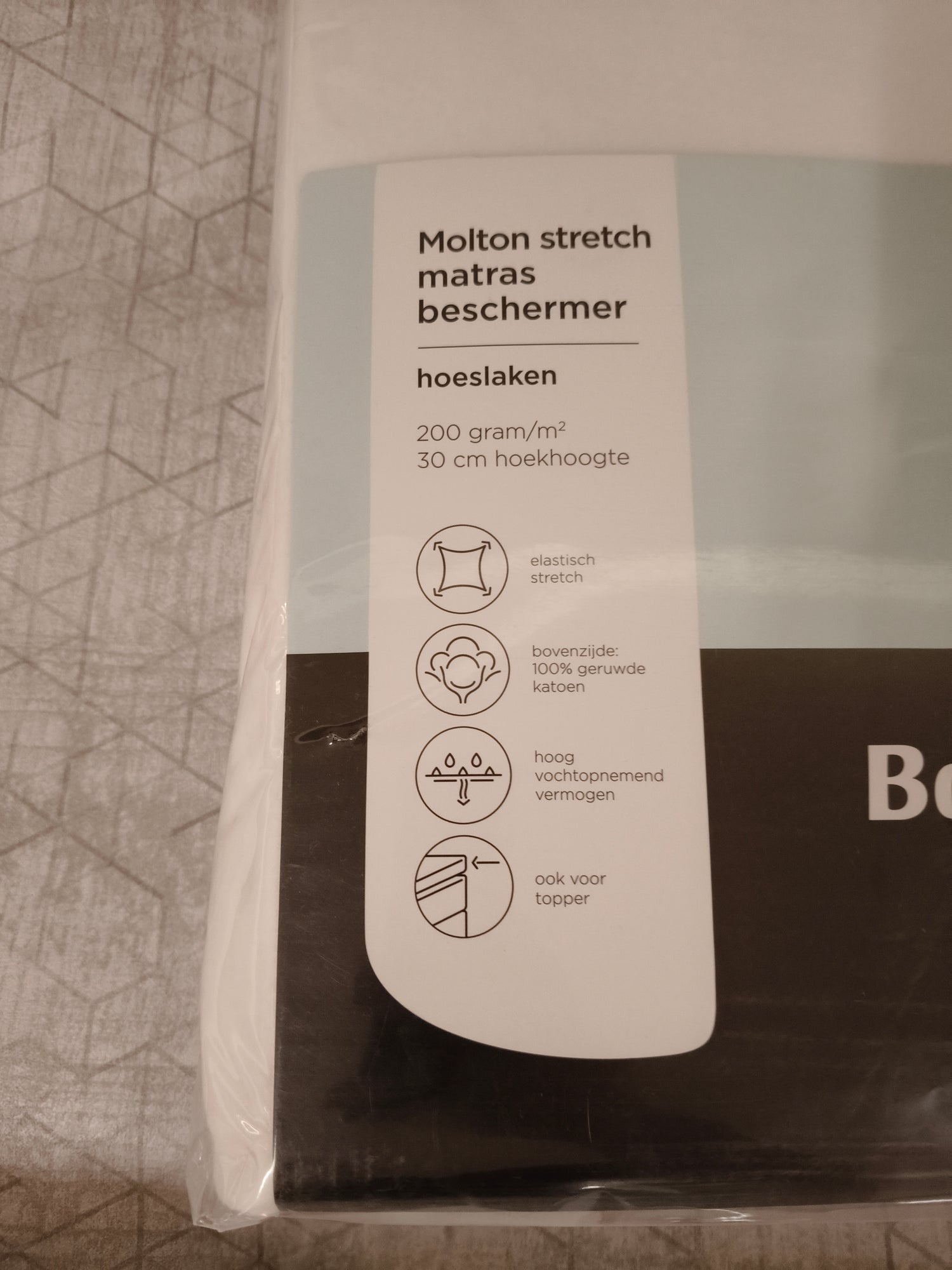 Bonnanotte Molton Stretch Matrasbeschermer – 120/140 x 200/220 cm – 200 grams