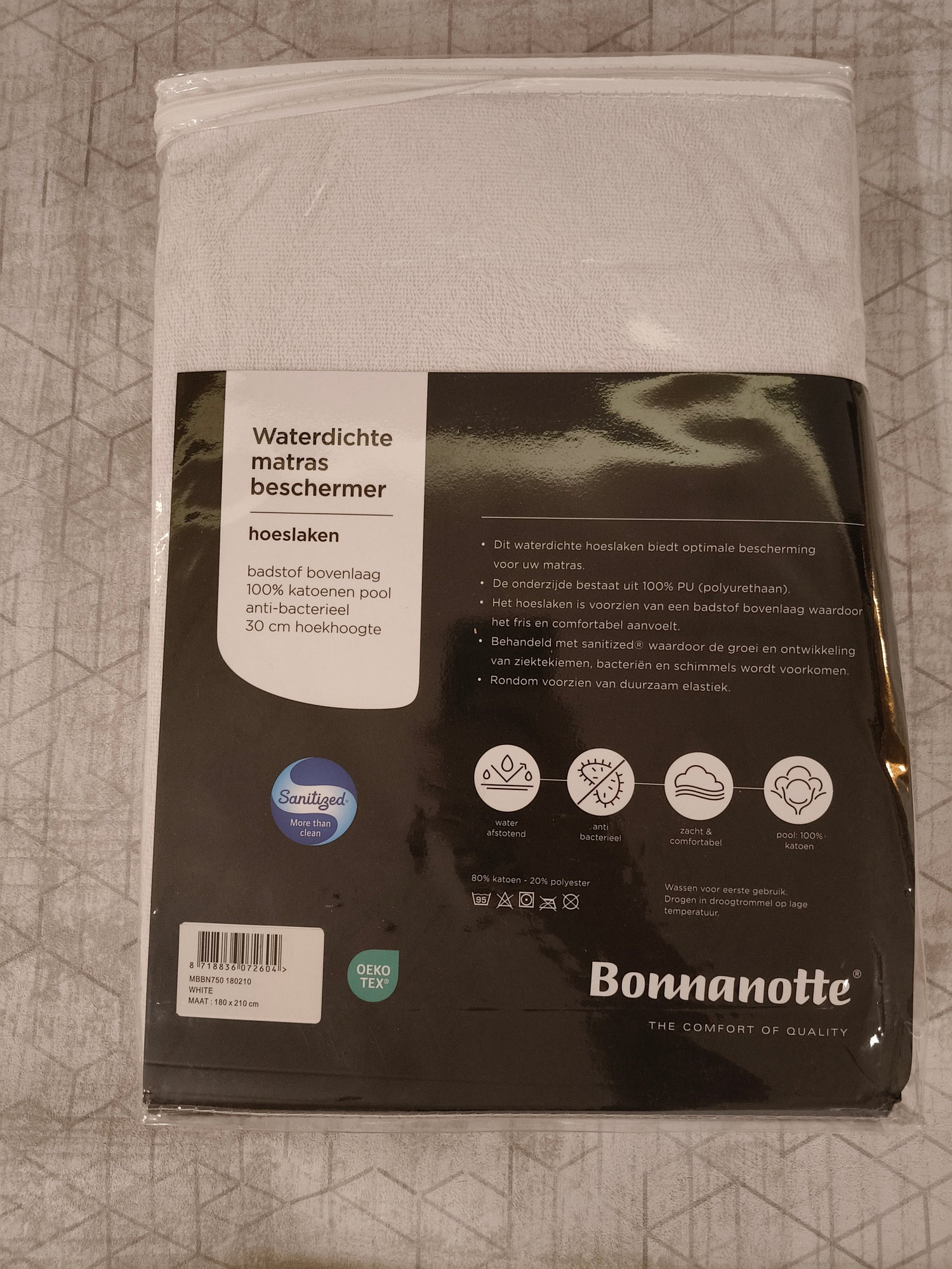 Bonnanotte Waterdichte Matrasbeschermer – Hoeslaken – 180 x 210 cm