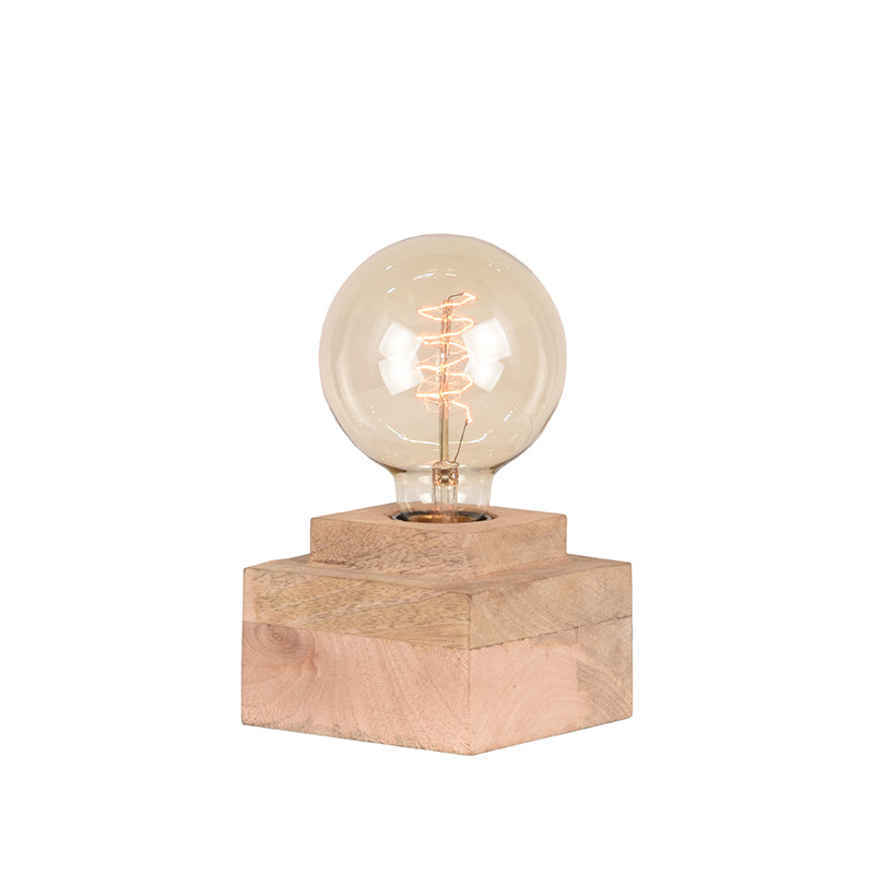 LABEL51 Tafellamp Block - Ruw - Mangohout