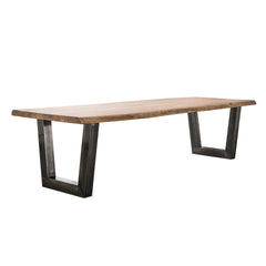 Eettafel Stam - 300x100x77 cm - Naturel - Acacia