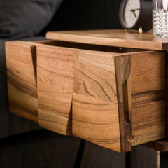 Nachtkastje Demn - 40x32x60 cm - Naturel - Acacia