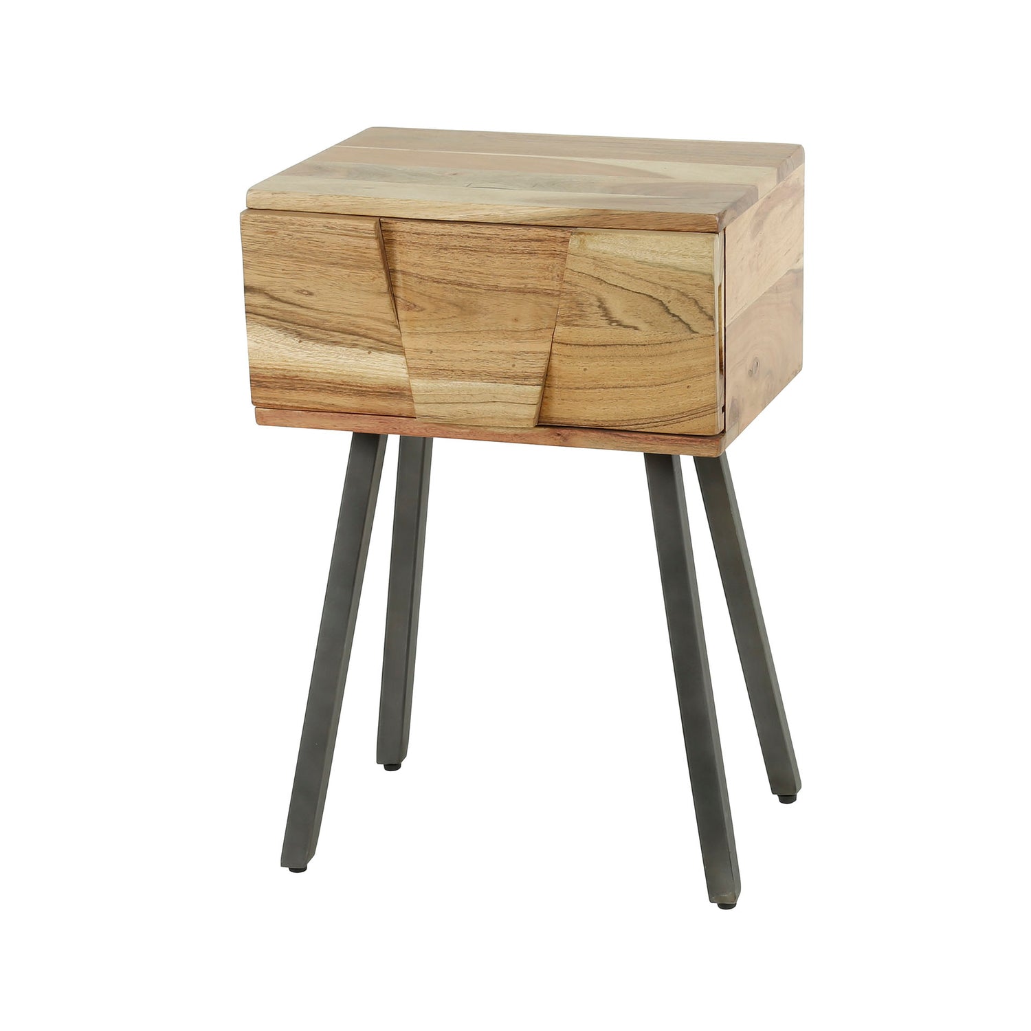 Nachtkastje Demn - 40x32x60 cm - Naturel - Acacia
