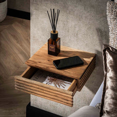 Nachtkastje 1L Layer XS - Set van 2 - 30x25x8 cm - Naturel - Acacia