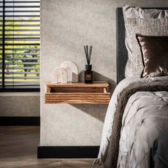 Nachtkastjes set 1 lade & 2 laden - 40x25x8 cm - Naturel - Acacia