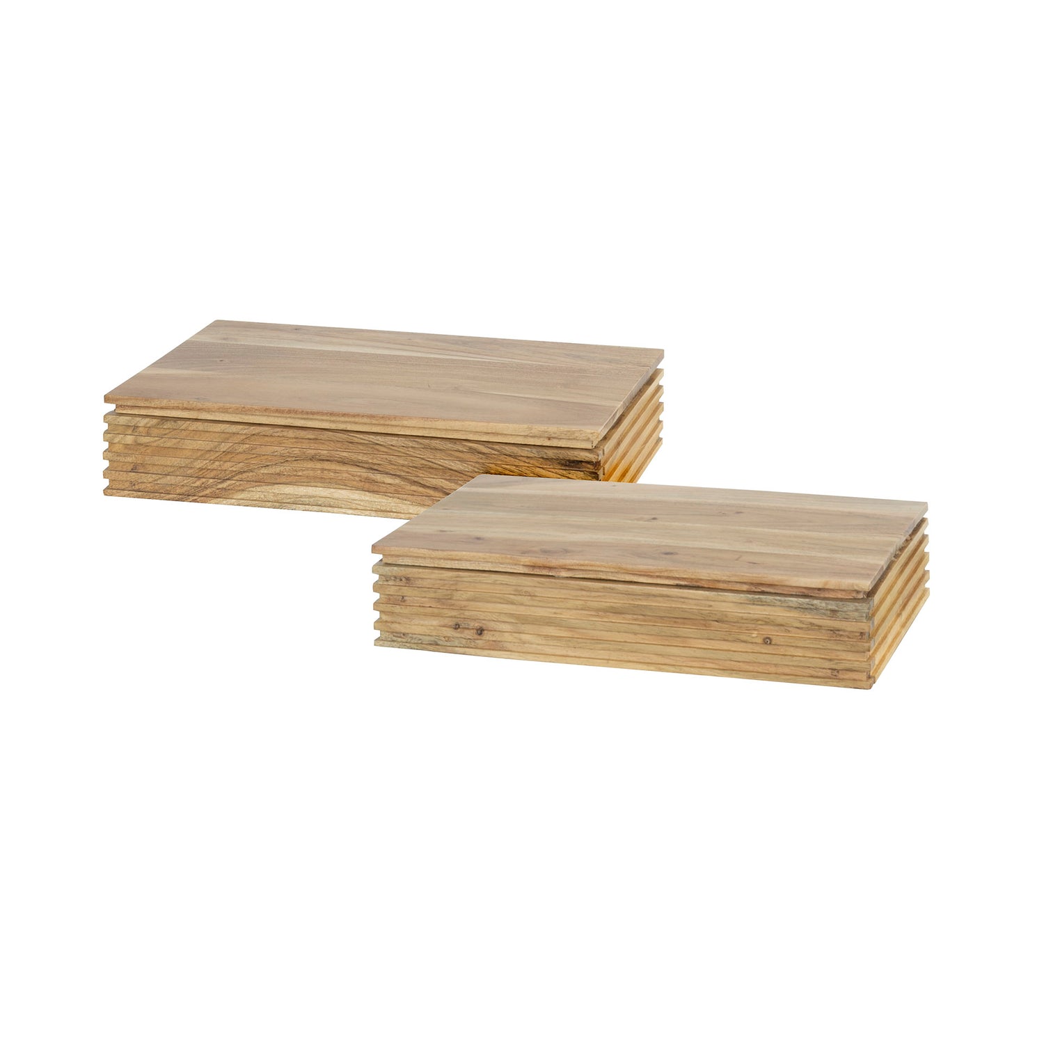 Nachtkastjes set 1 lade & 2 laden - 40x25x8 cm - Naturel - Acacia