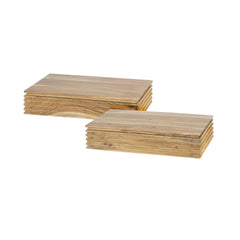 Nachtkastjes set 1 lade & 2 laden - 40x25x8 cm - Naturel - Acacia
