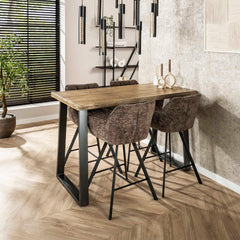 Bartafel Trapeziumvorm - 135x70x92 cm - Blank Antiek - Mango