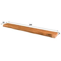 Wandplank 200 Tree - 200x25x8 cm - Naturel - Acacia