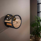 Wandschap Circular met lade - 30x25x30 cm - Hardhout