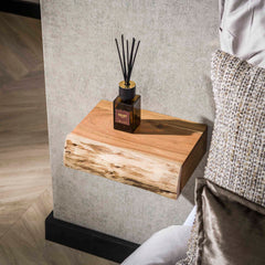 Nachtkastje 1L Tree XS - Set van 2 - 30x20x8 cm - Naturel - Acacia