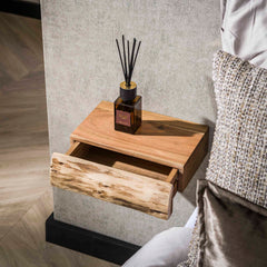Nachtkastje 1L Tree XS - Set van 2 - 30x20x8 cm - Naturel - Acacia