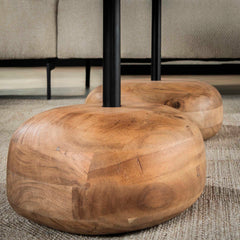 Salontafel Driehoekig - 80x80x40 cm - Naturel - Acacia