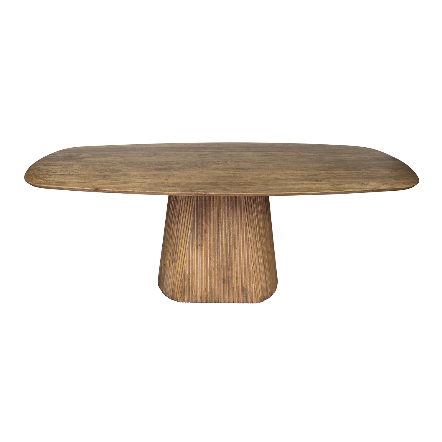 Eettafel Wave Centrale Poot - 215x105x77 cm - Zandkleur - Mango
