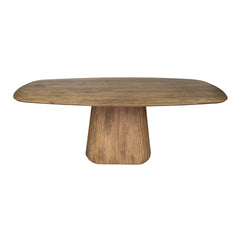 Eettafel Wave Centrale Poot - 215x105x77 cm - Zandkleur - Mango