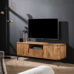 TV-meubel Wave - 135x40x50 cm - Zandkleur - Mango