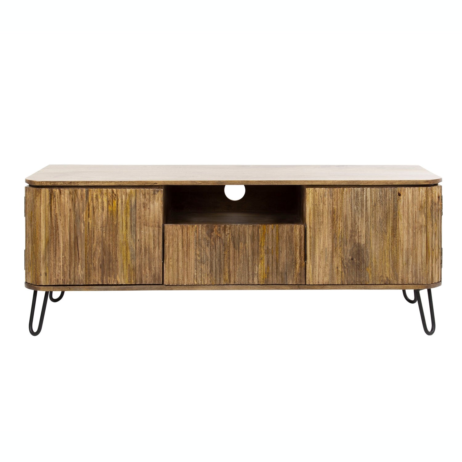 TV-meubel Wave - 135x40x50 cm - Zandkleur - Mango