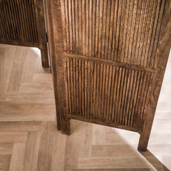 Roomdivider Wave 3-Delig - 150x8x170 cm - Zandkleur - Mango