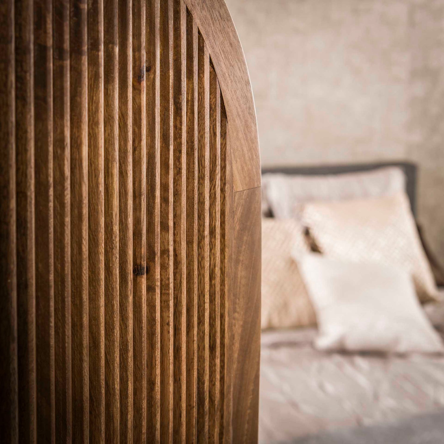Roomdivider Wave 3-Delig - 150x8x170 cm - Zandkleur - Mango
