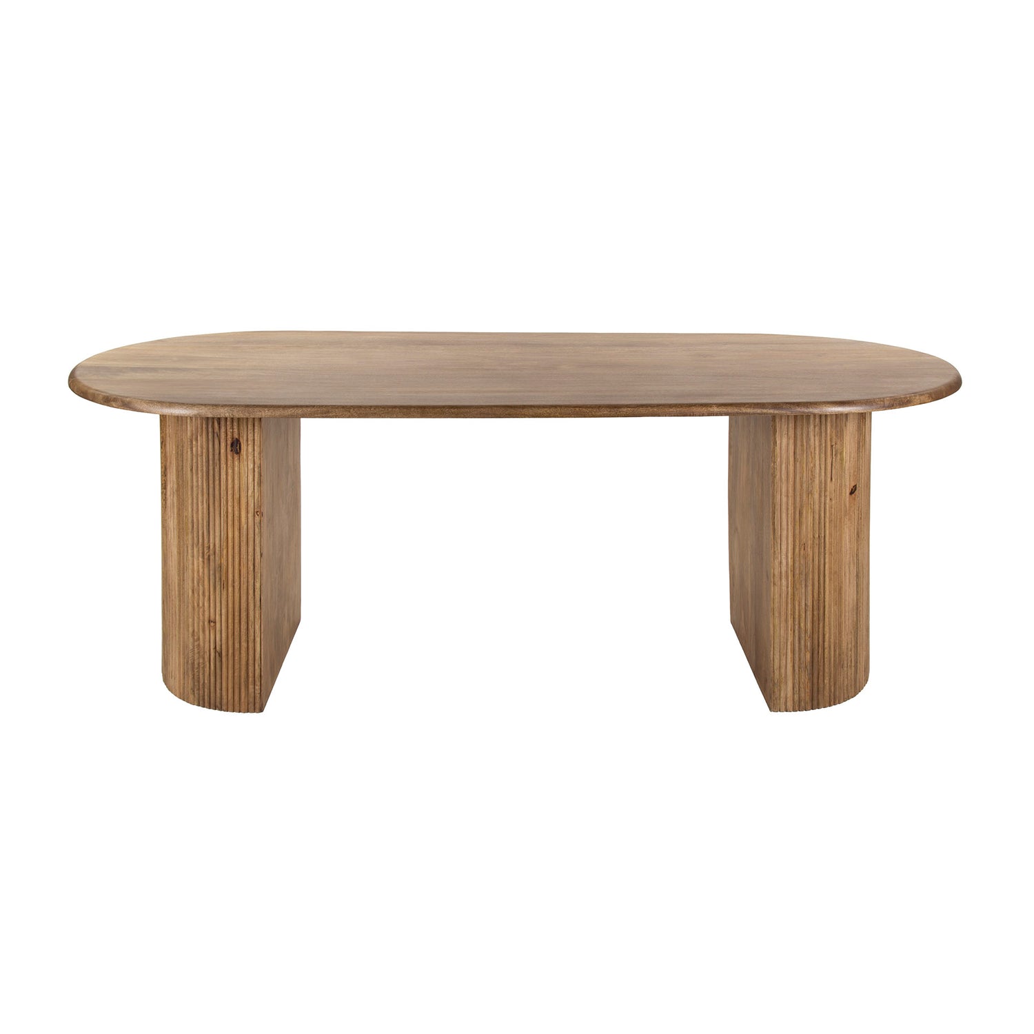 Eettafel Wave - 215x90x78 cm - Zandkleur - Mango