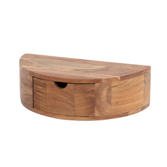 Nachtkastje 1L Curve - 41x20x12 cm - Naturel - Acacia