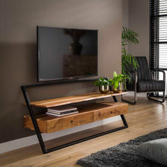 TV-meubel Lean 2L - 140x35x62 cm - Naturel - Acacia