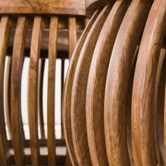 Salontafel Tweak Curve - Set van 2 - 78x78x40 cm - Zandkleur - Mango