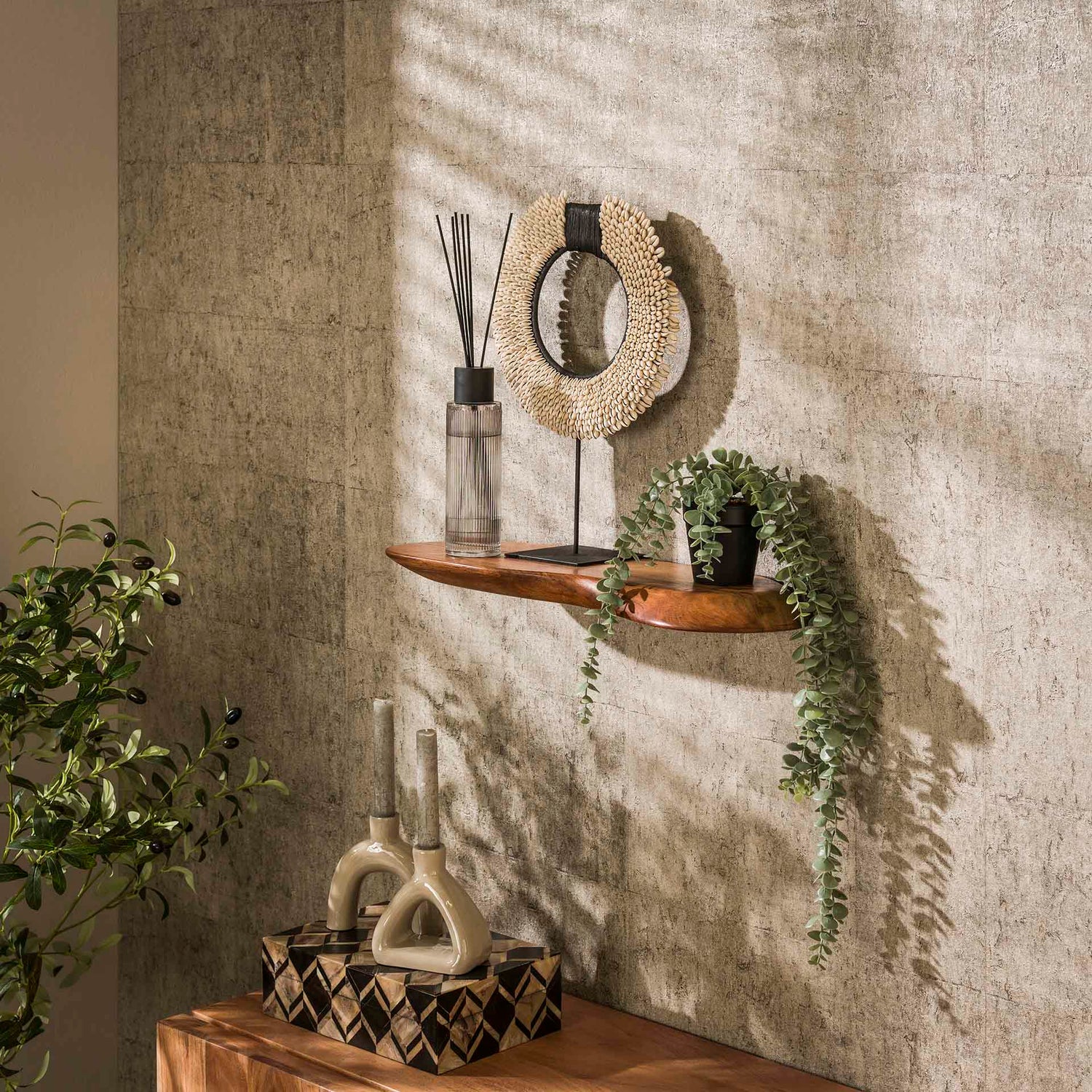 Wandplank 60 Organic - 60x20x4 cm - Naturel - Acacia