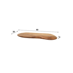 Wandplank 60 Organic - 60x20x4 cm - Naturel - Acacia
