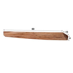 Wandschap Edge 60cm - Set van 3 - 60x13x4 cm - Naturel - Acacia