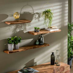 Wandplank 90 Edge - 90x20x4 cm - Acacia Naturaal