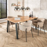 Eettafel Edge - 180x90x76 cm - Naturel - Acacia
