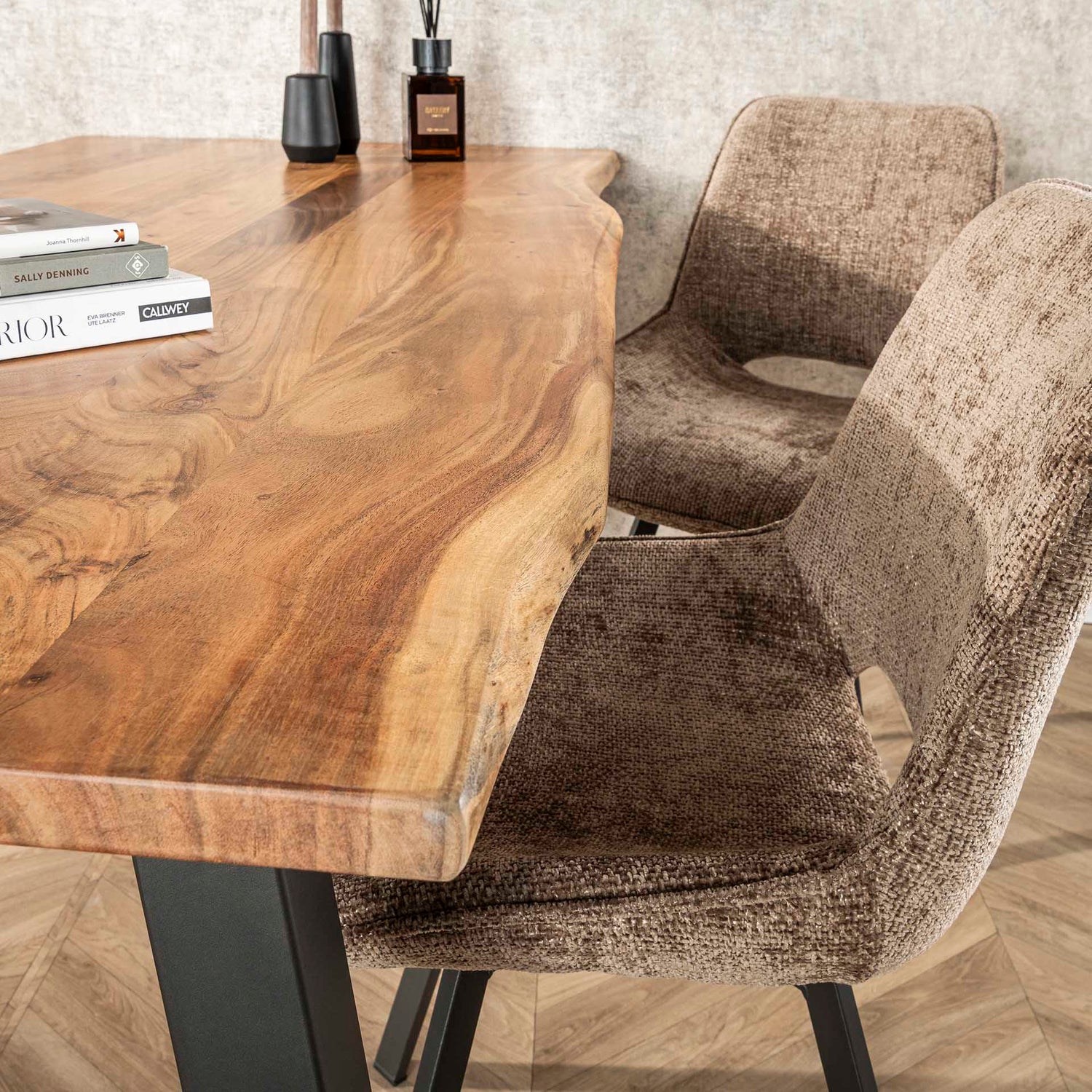 Eettafel Edge - 180x90x76 cm - Naturel - Acacia
