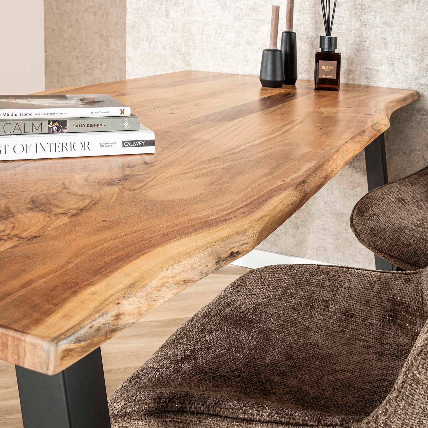 Eettafel Edge - 180x90x76 cm - Naturel - Acacia