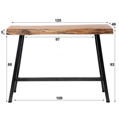 Bartafel Live Edge - 125x46x93 cm - Naturel - Acacia
